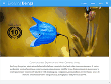 Tablet Screenshot of evolvingbeings.com